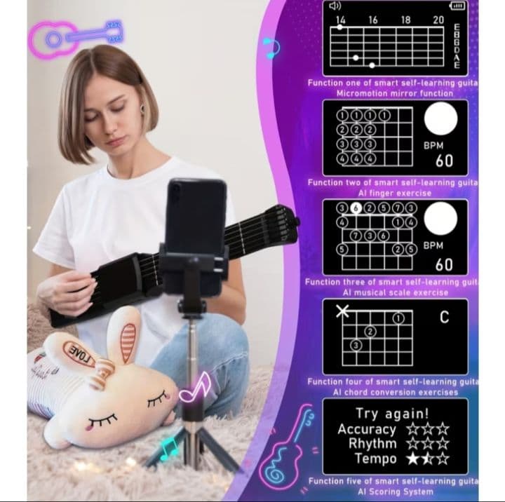 新品 サイレントギター トラベル スマート エレキギター コンパクト midi