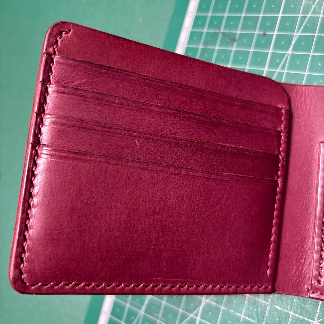 ブッテーロ☆バーガンディ2つ折りワインイタリアンレザー☆プエブロ☆ホーウィン