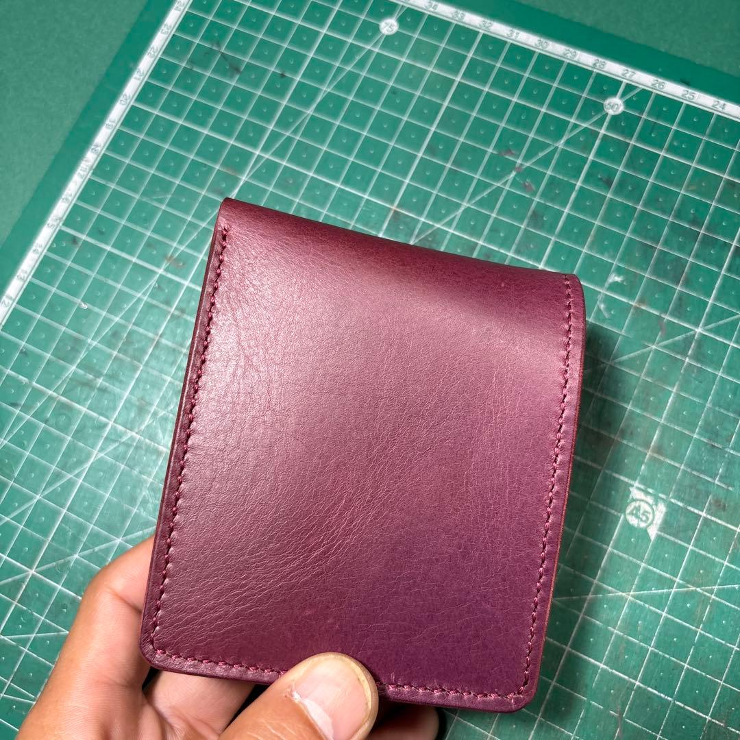 ブッテーロ☆バーガンディ2つ折りワインイタリアンレザー☆プエブロ☆ホーウィン