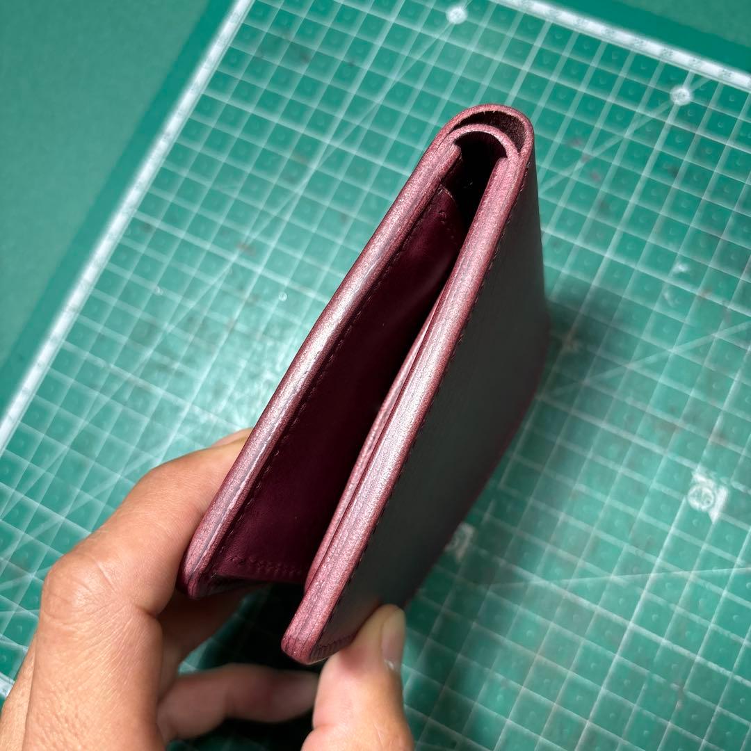 ブッテーロ☆バーガンディ2つ折りワインイタリアンレザー☆プエブロ☆ホーウィン