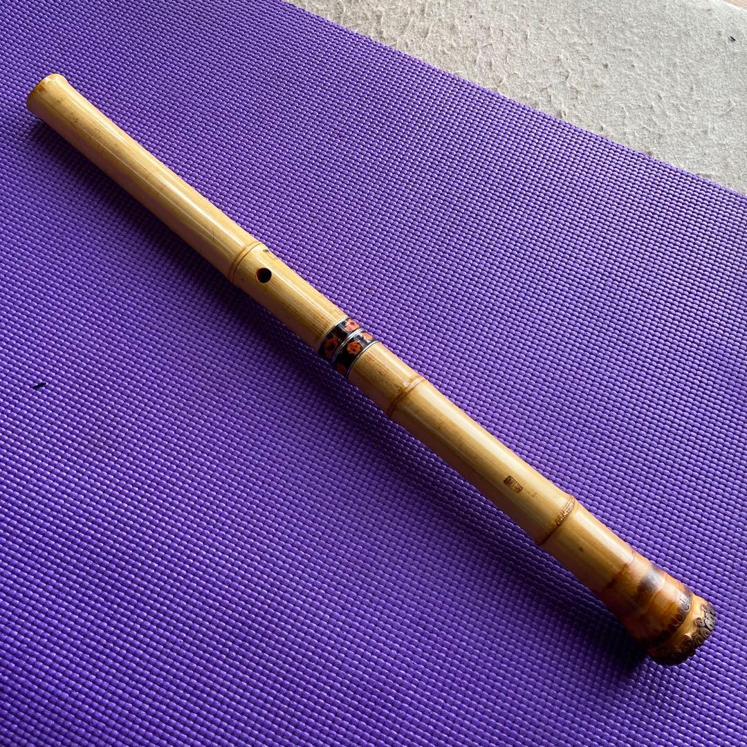 41 値下げ　尺八　二尺管　銘　芳山？　二印
