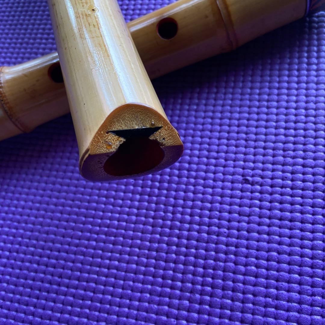 41 値下げ　尺八　二尺管　銘　芳山？　二印