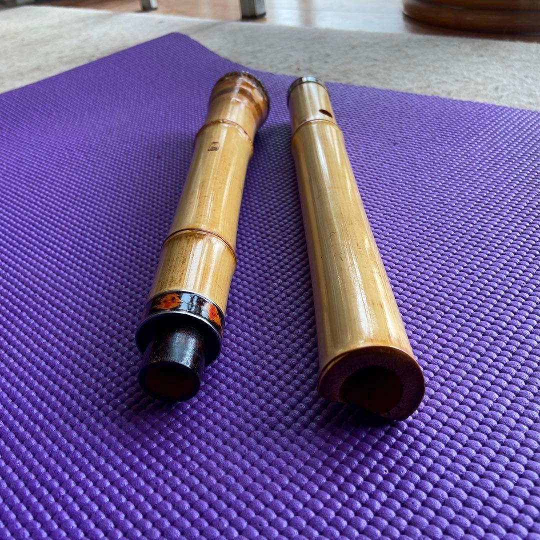 41 値下げ　尺八　二尺管　銘　芳山？　二印