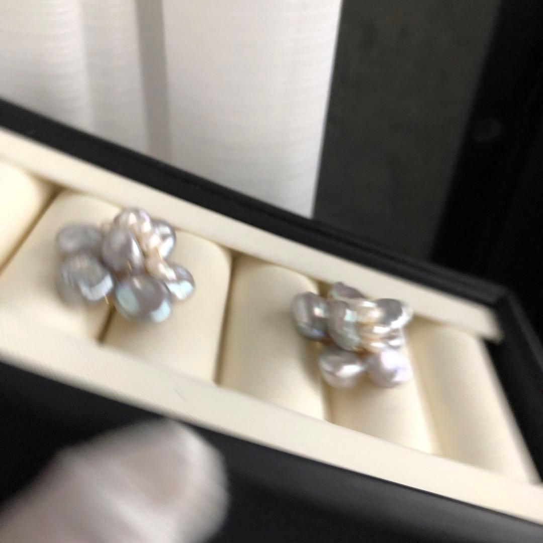 限定品　淡水バロックパール　無核パールピアスAP23