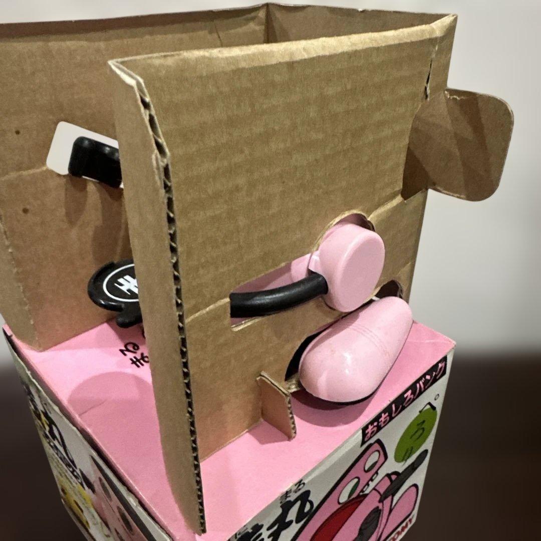 新品未使用TOMY 銭丸ぜにまるおもしろバンク自動貯金箱ロボット ピンク