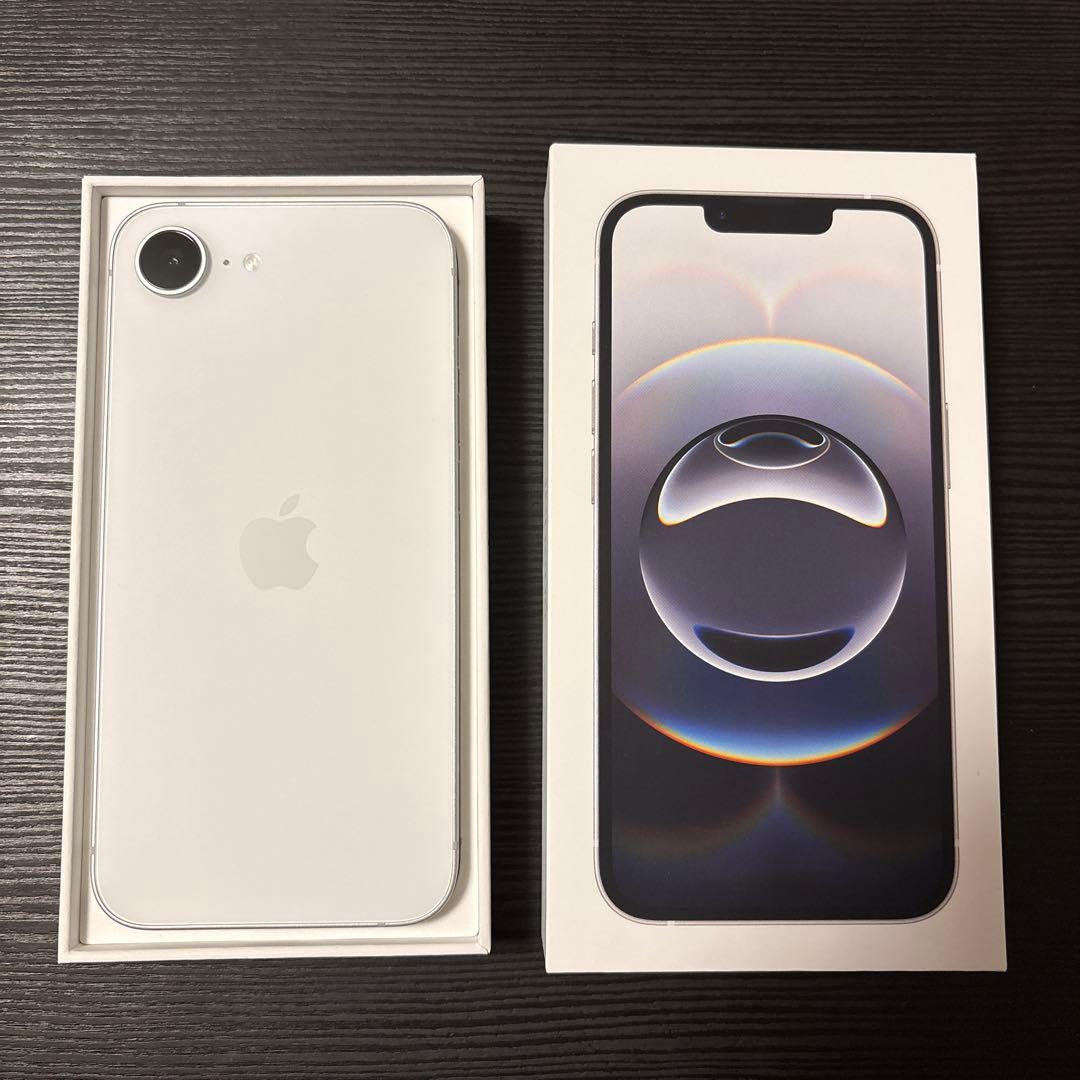 iPhone16e 本体 128GB フィルムカバー付き ホワイト