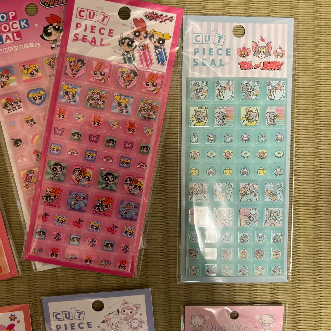 タイルシール　セット　サンリオ　パワパフ　トムジェリ