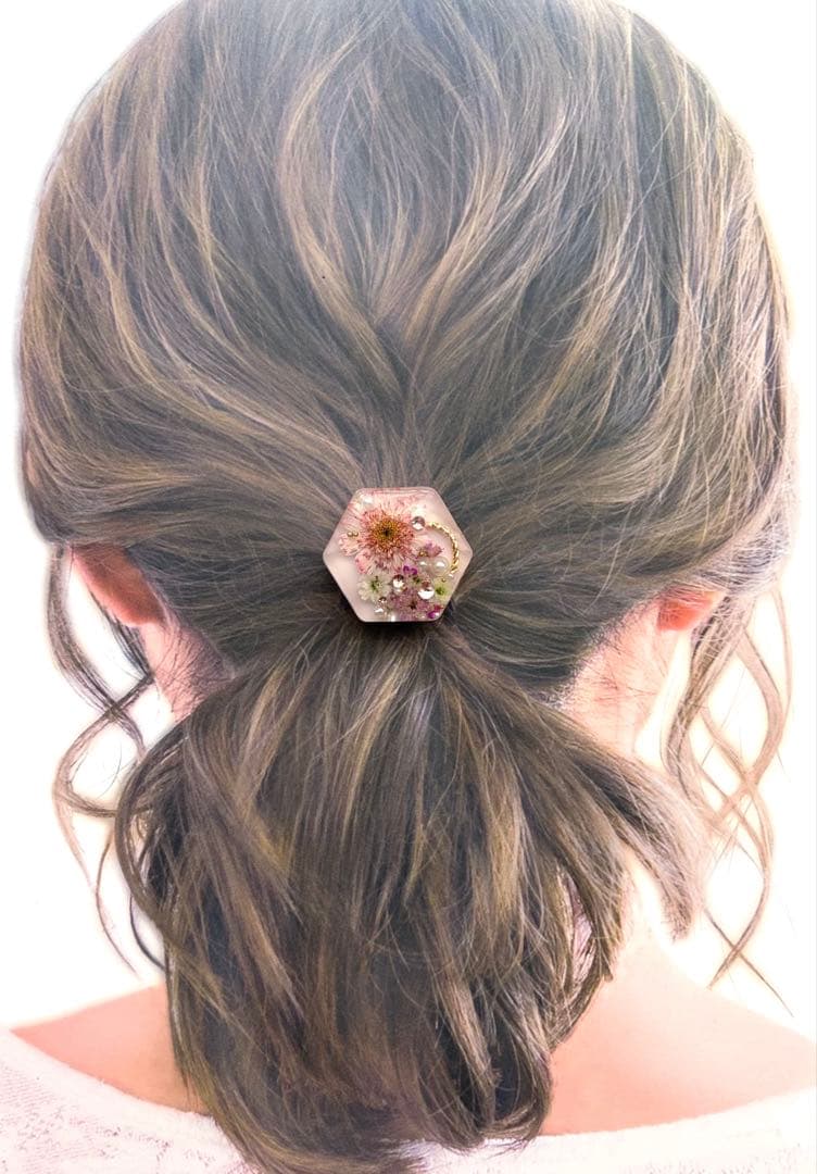 ハンドメイドレジンヘアゴム【B1432】