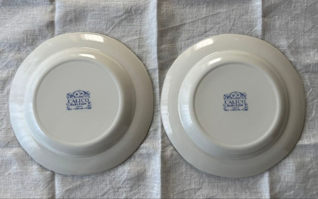 【2枚セット】バーレイ　限定キャリコ柄ペールブルー　21.5センチ