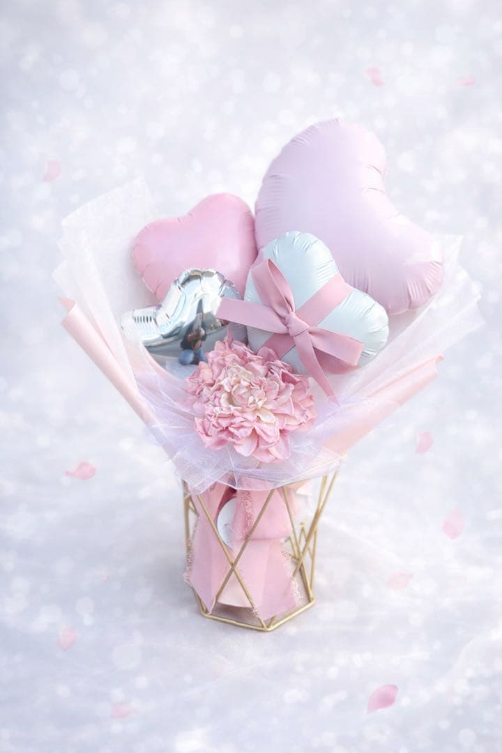 ゆ　ティファニーテイストブーケ　パープルとピンク２個