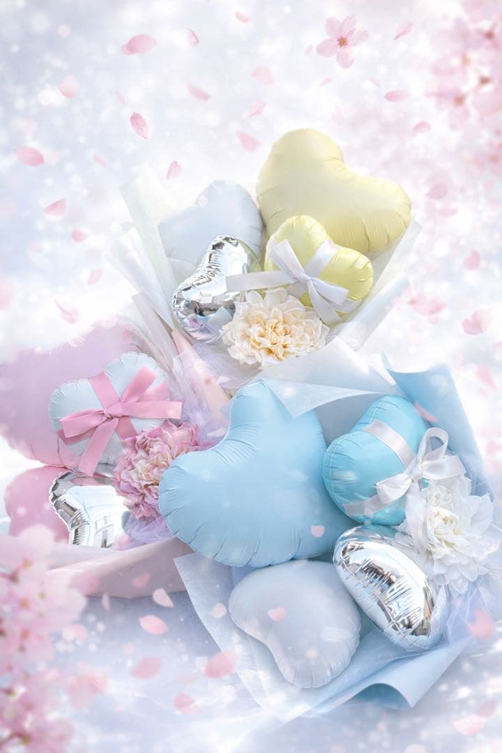 ゆ　ティファニーテイストブーケ　パープルとピンク２個