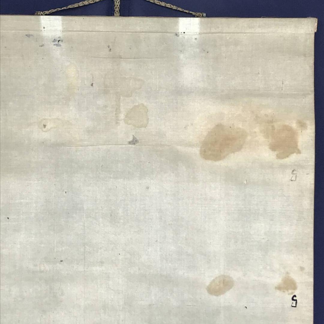 真作/狩野養川院惟信/養巖/春景山水人物図/春/掛軸/名家伝来/AK-992