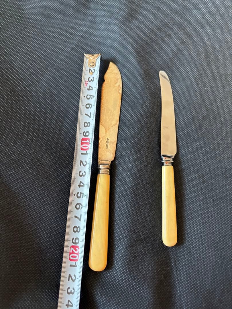 100年前のテーブルナイフ 2本セット　骨董品　マンモス牙