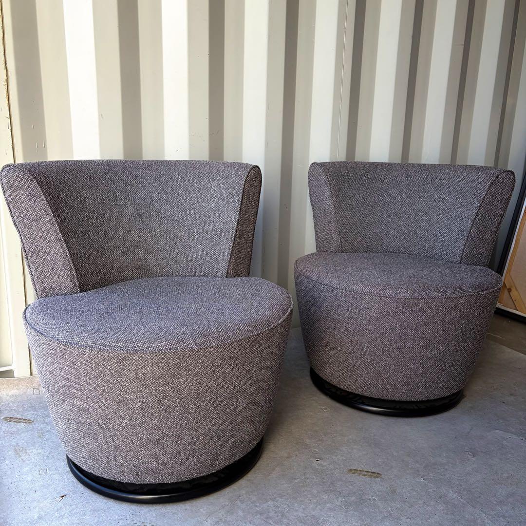 取付無料！中村工芸 N122 フライミーノワール 回転式ラウンジチェア2脚✨