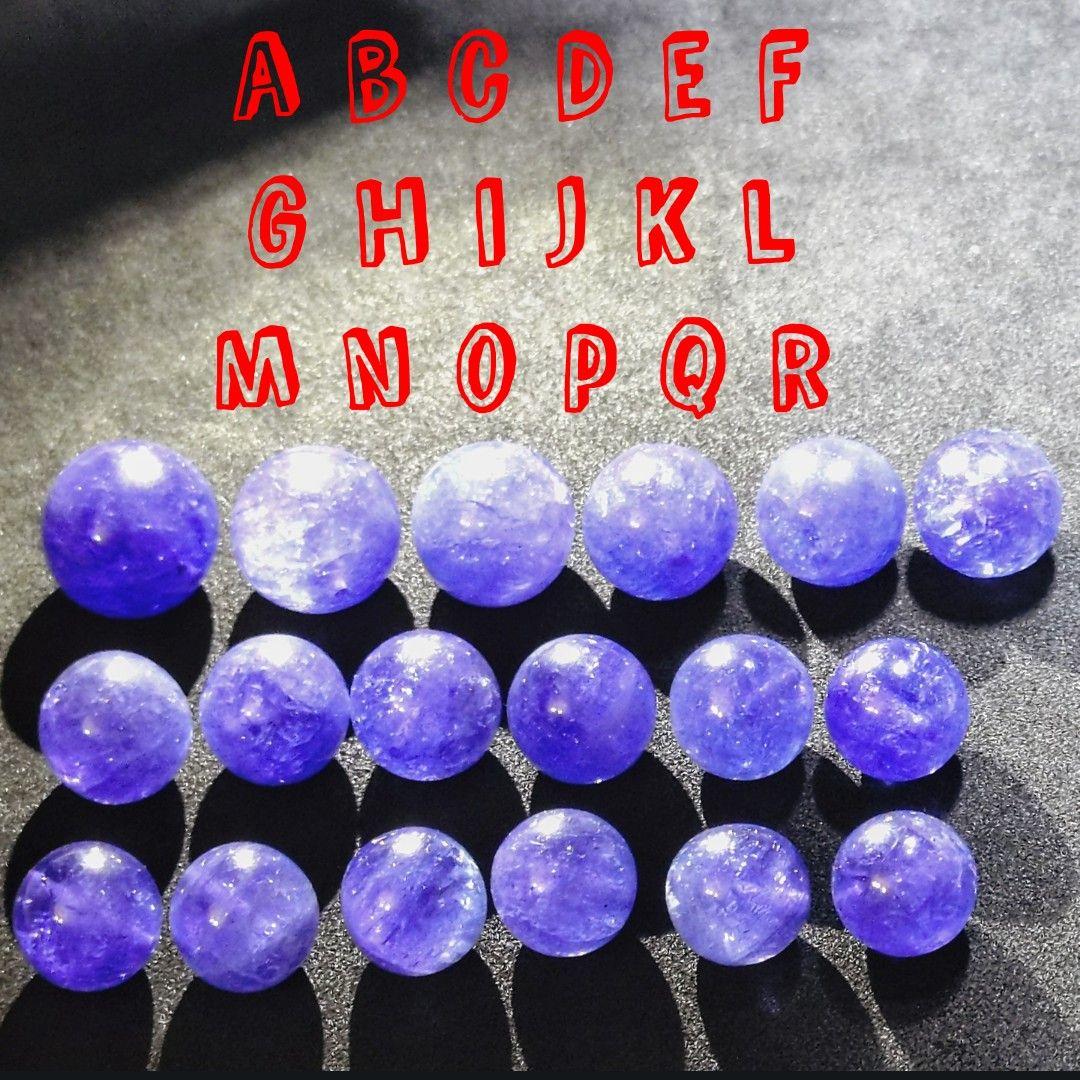 ★超大粒！ジュエリークラスタンザナイト13ミリビーズG(SA+ クリア)