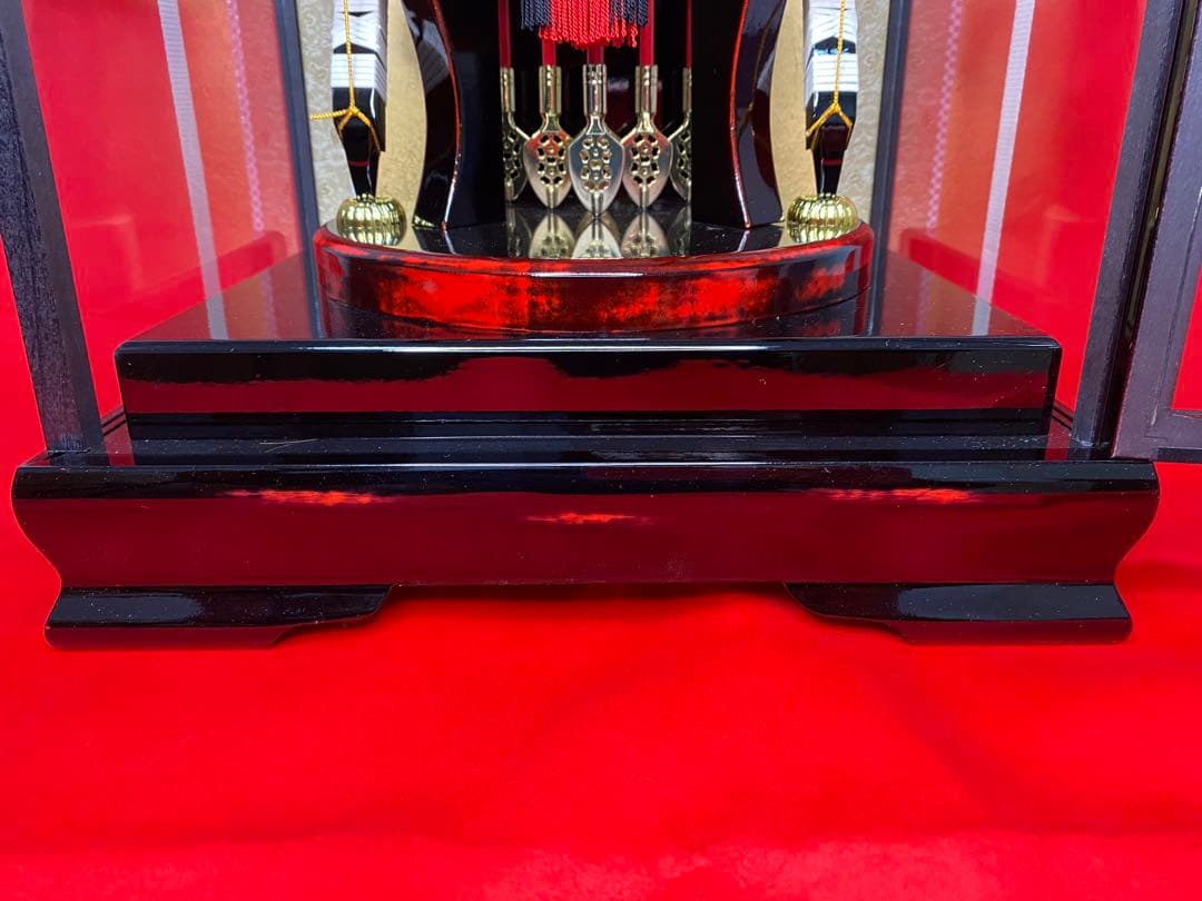 破魔弓　幹山作　ガラスケース２０号・間口約３３×奥行約２８×高さ約６０㎝