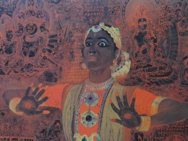 高畑郁子、【踊子（ダンサー）】、希少な大判額装用画集より、美品、日本人画家