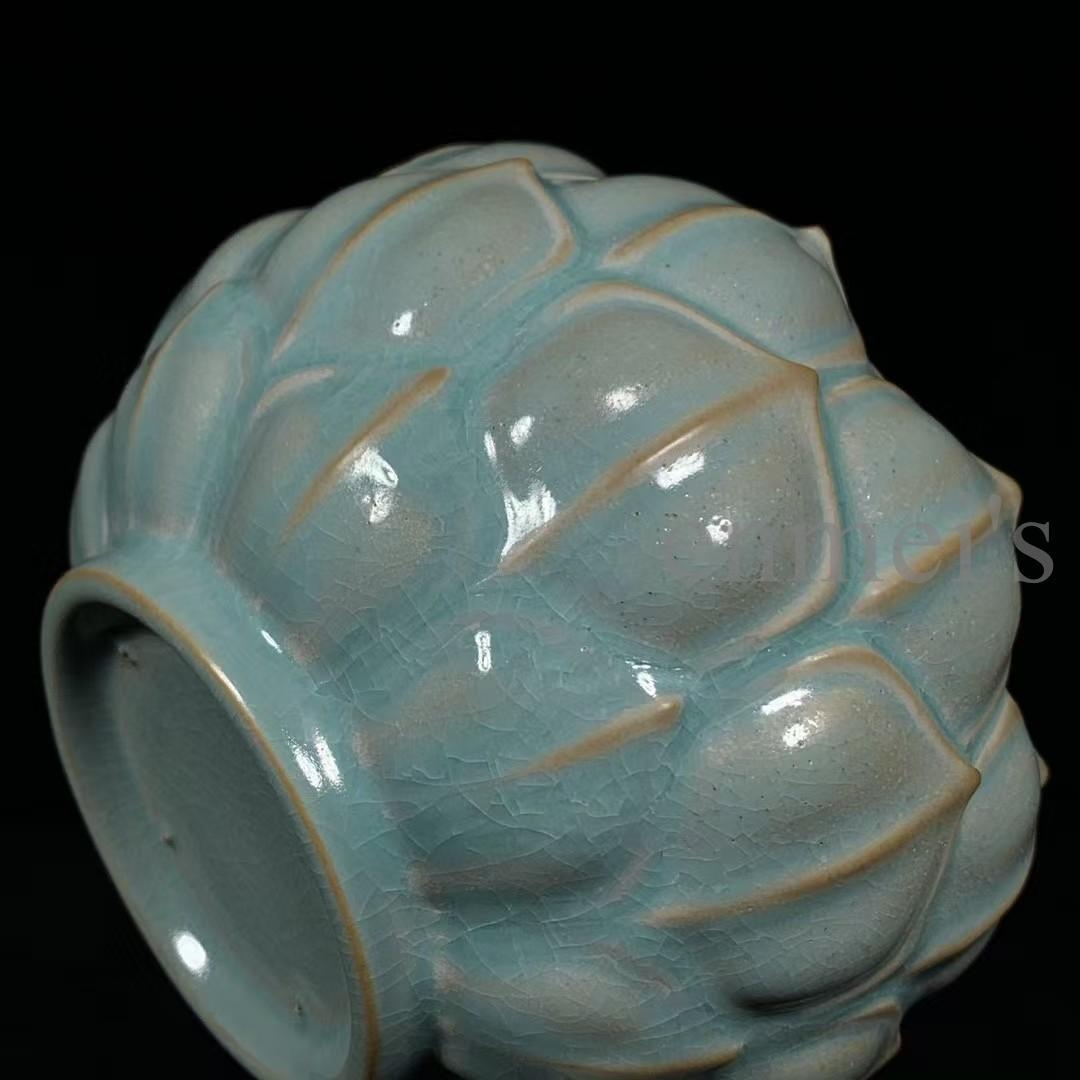 中国古美術・旧蔵宋汝窯蓮花洗・青釉・香炉・香道具・書道・陶器・茶道具・文房置物