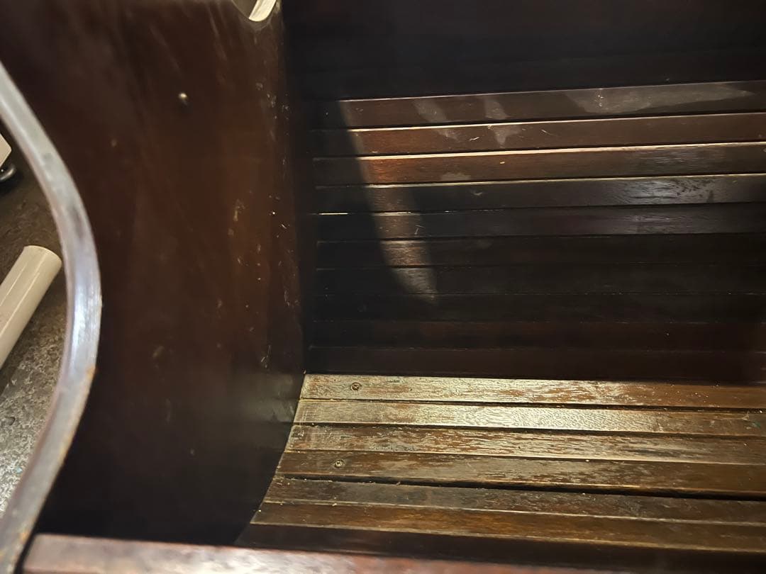 オールドカリモク　サイドテーブル　マガジンラック　花台　昭和レトロ