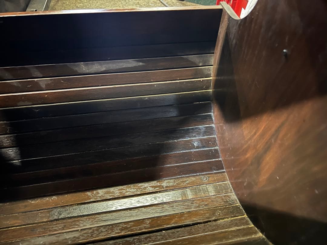 オールドカリモク　サイドテーブル　マガジンラック　花台　昭和レトロ