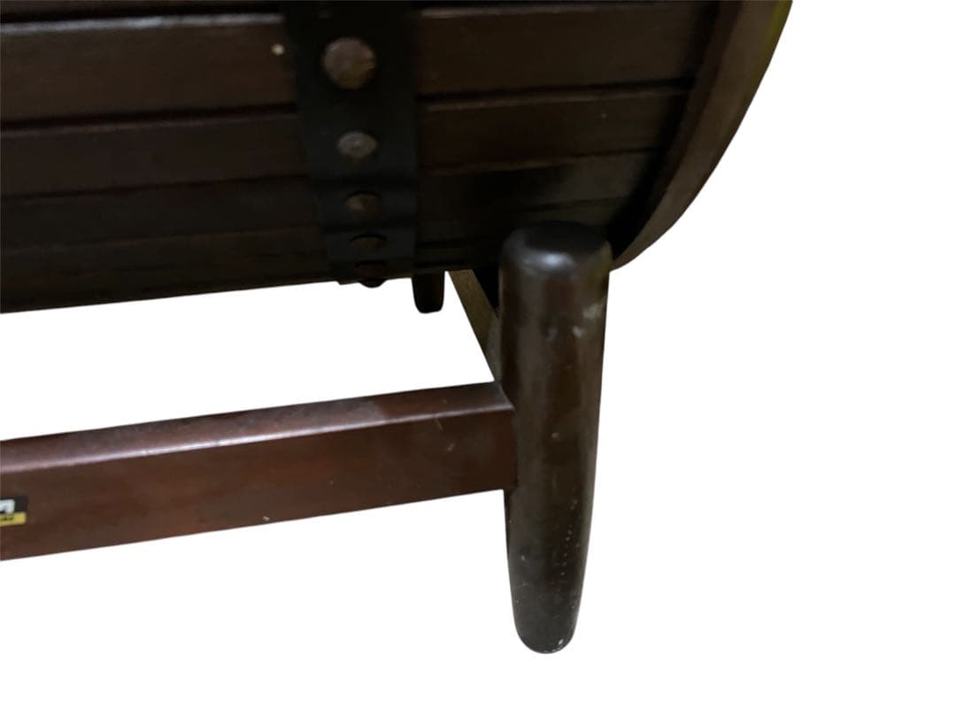 オールドカリモク　サイドテーブル　マガジンラック　花台　昭和レトロ