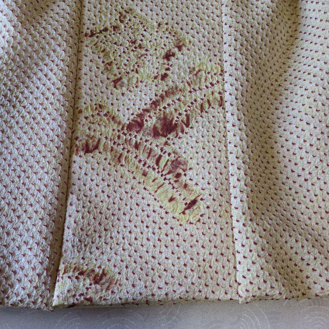 七五三３歳正絹総絞り手縫いの被布（中綿無し）クリーム色