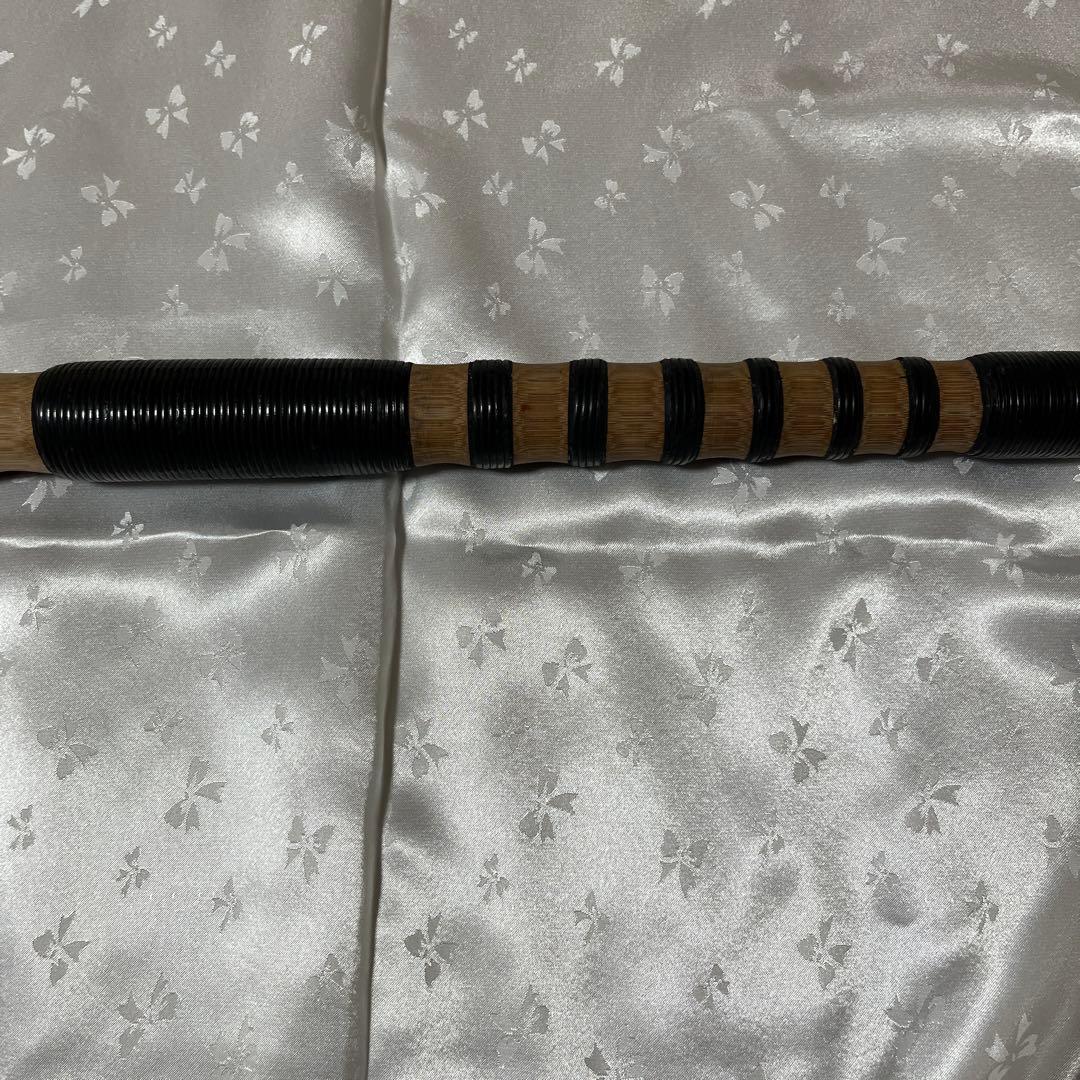 天然煤真竹八つ割管籐巻き龍笛　内袋付