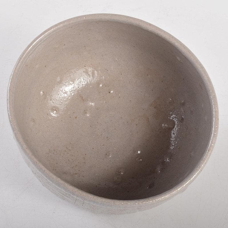 茶道具　萩焼　人間国宝　十代　三輪休雪作　俵鼠茶碗　共箱　M　R4882