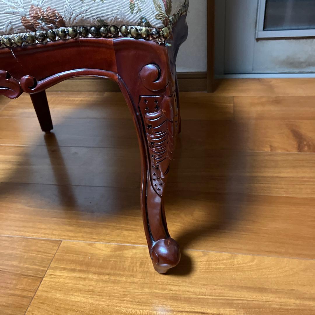 専用です イタリア　ロココ調　猫脚　金華山織風　ダイニングチェア