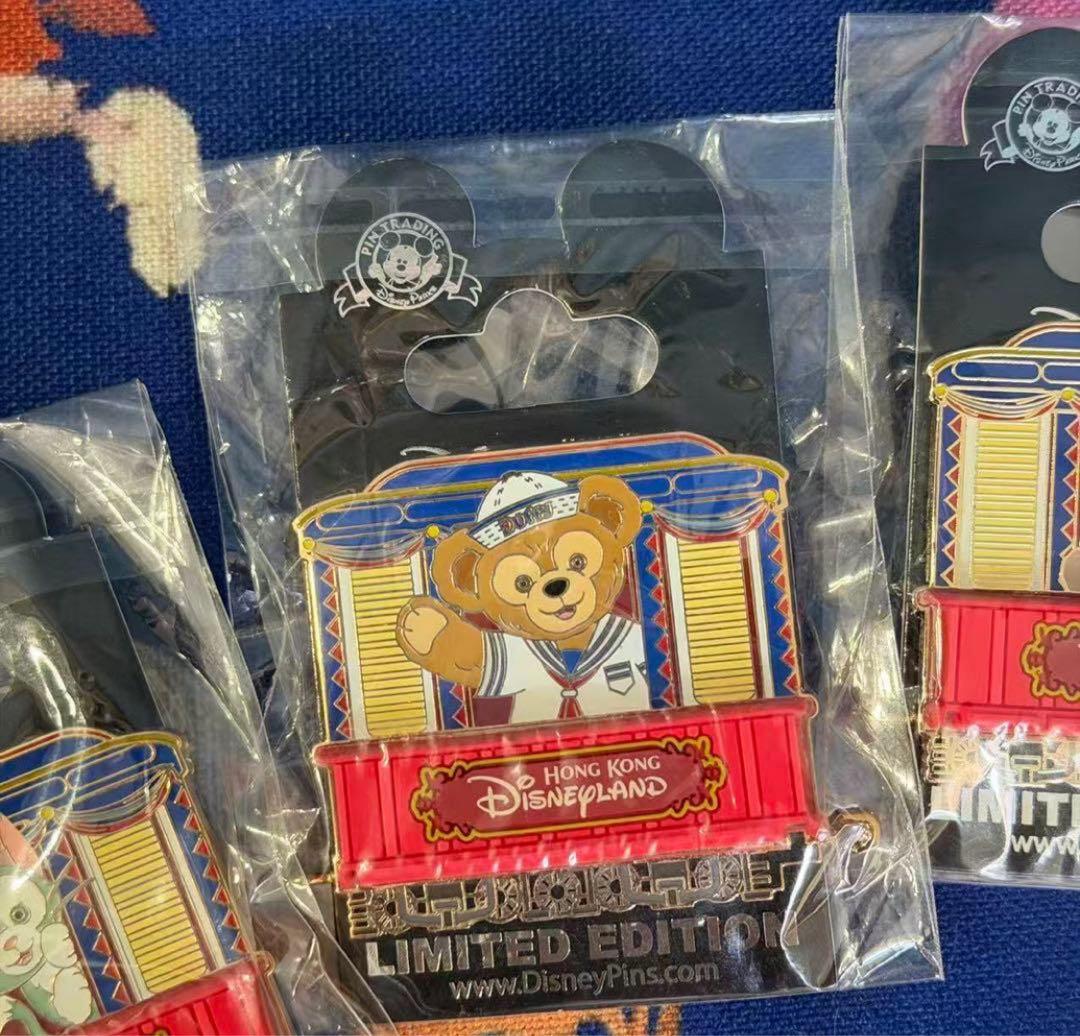 香港ディズニーダッフィーシェリーメイジェラトーニピンバッジ3点セット限数300