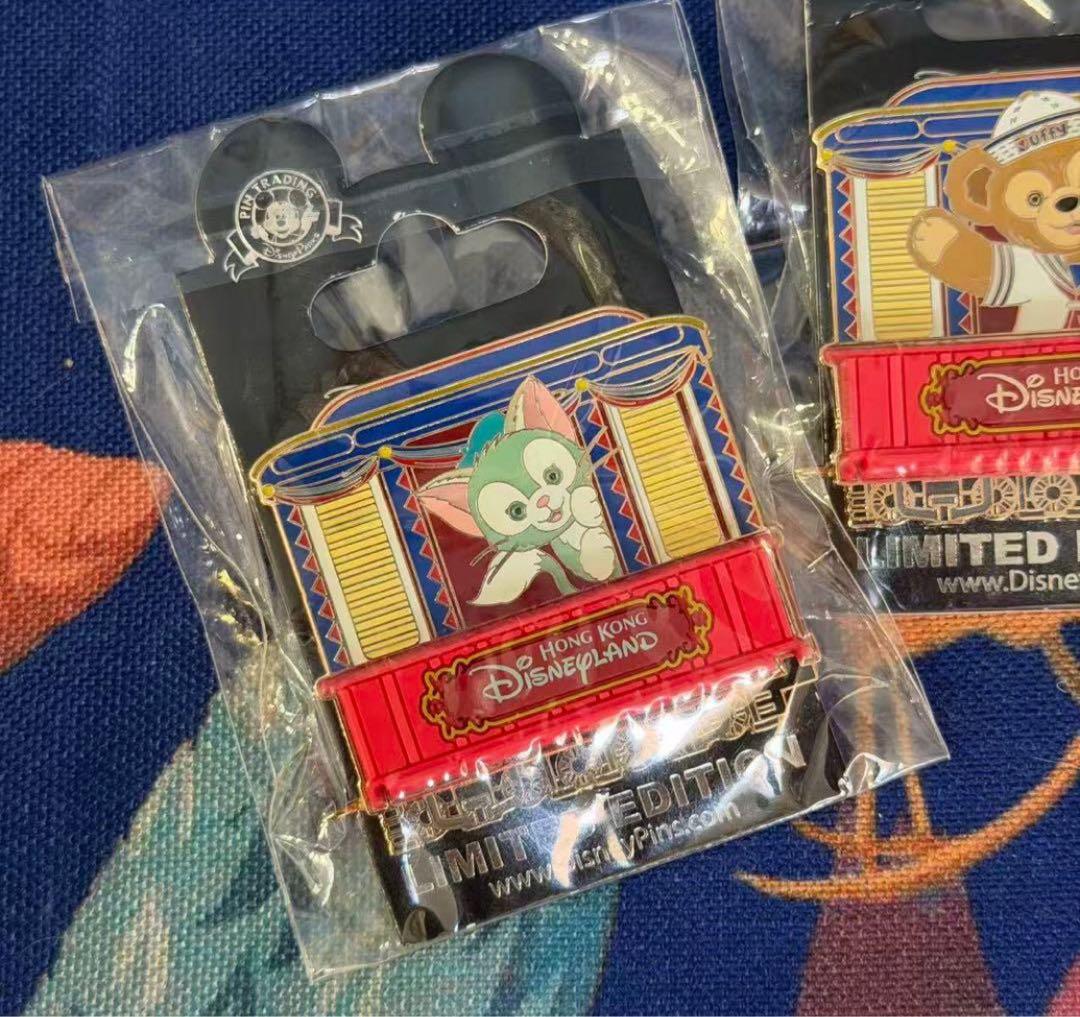 香港ディズニーダッフィーシェリーメイジェラトーニピンバッジ3点セット限数300