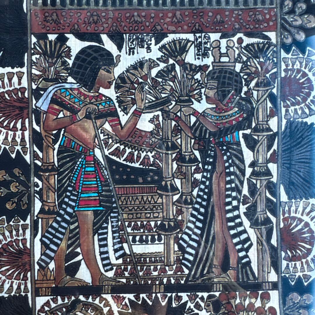 エジプト　パピルス絵画　羊皮　本物