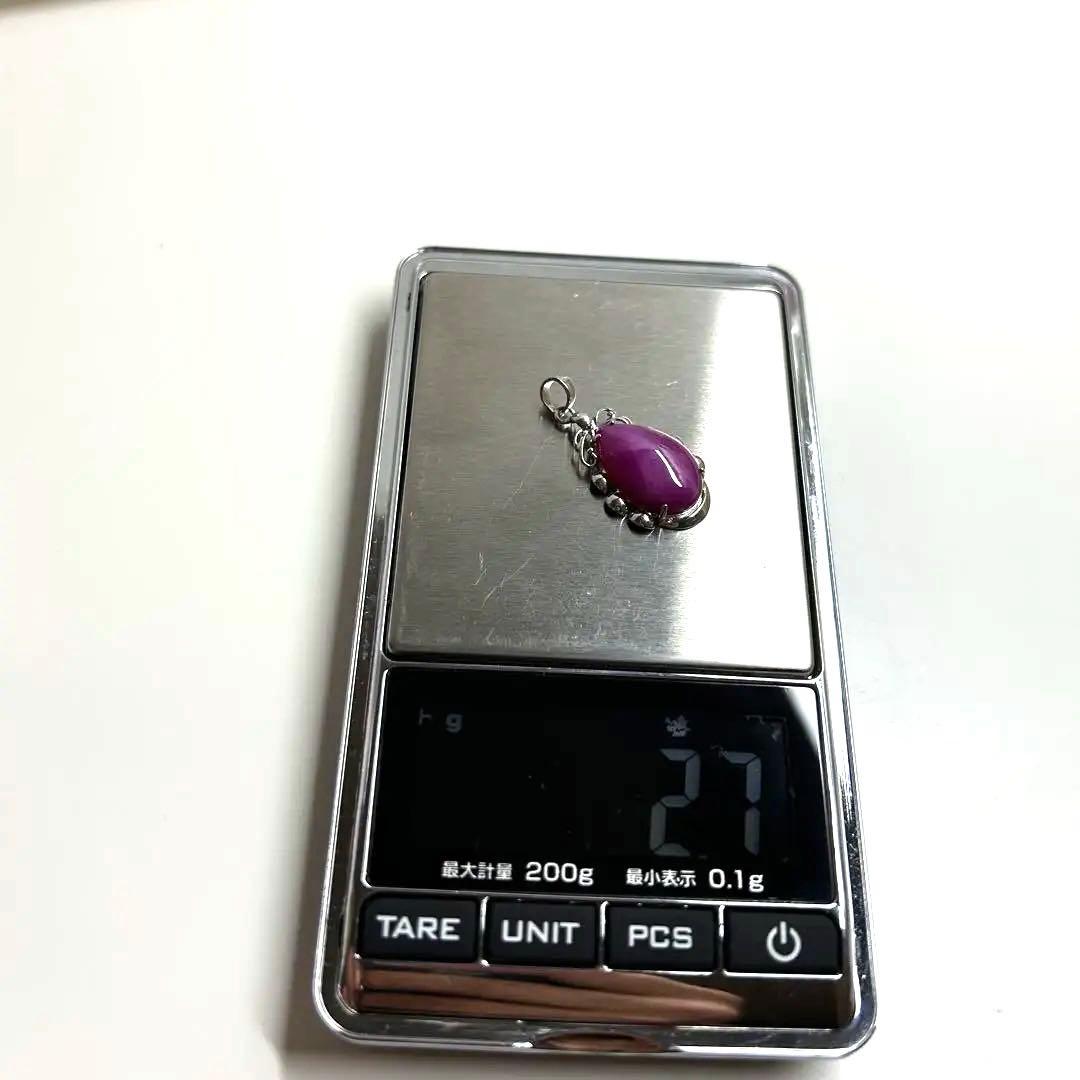 18K刻印 ペンダントトップ スタールビー　トップ ペンダント　総重量2.7g