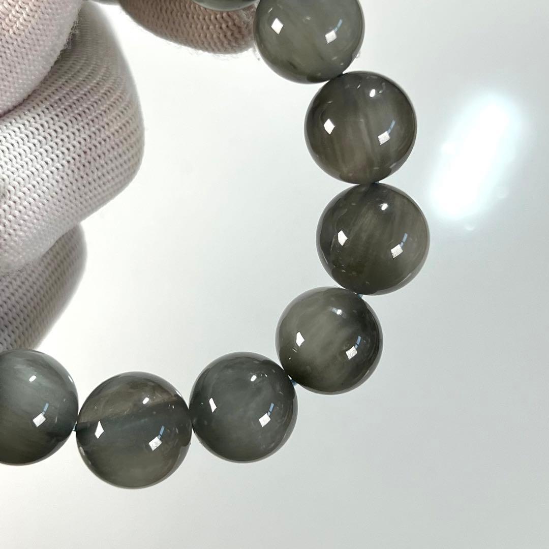 高品質　グレーファイバラスブレスレット　針が柔らかい キャッツアイあり　　13
