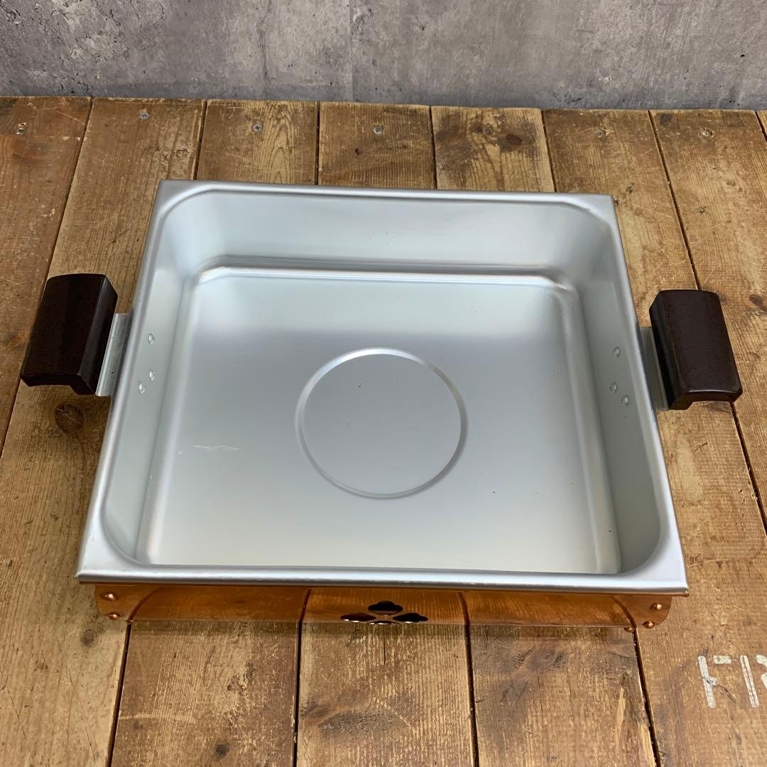 2F 【極美品・フルセット】花のふし里 おでん鍋・湯豆腐セット 銅製 木蓋コンロ