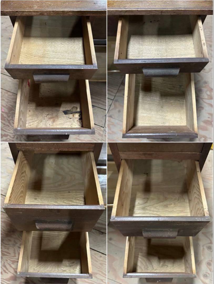 SNT1058 レトロ アンティーク 両袖デスク 机 テーブル 木製 作業台