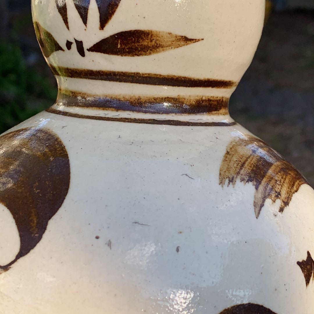 中国骨董　ひょうたん型　陶器　アンティーク　古美術　ひょうたん　花瓶　一輪挿し