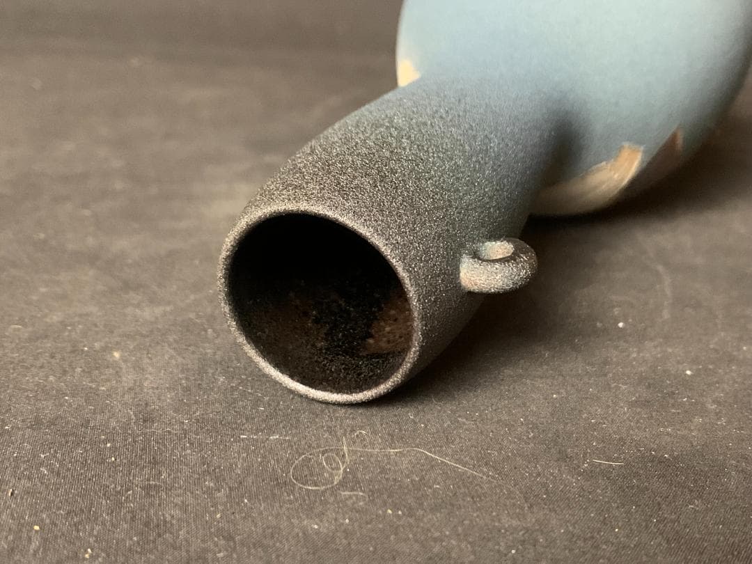 林小六造 泥彩 椿図 耳付 一輪生 共箱 共布　楠部弥弌師事 867