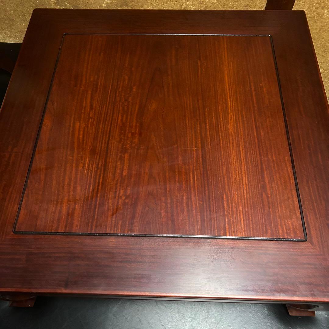 カリモク 座卓 ちゃぶ台 ローテーブル　84角　猫脚　アンティーク家具　レトロ