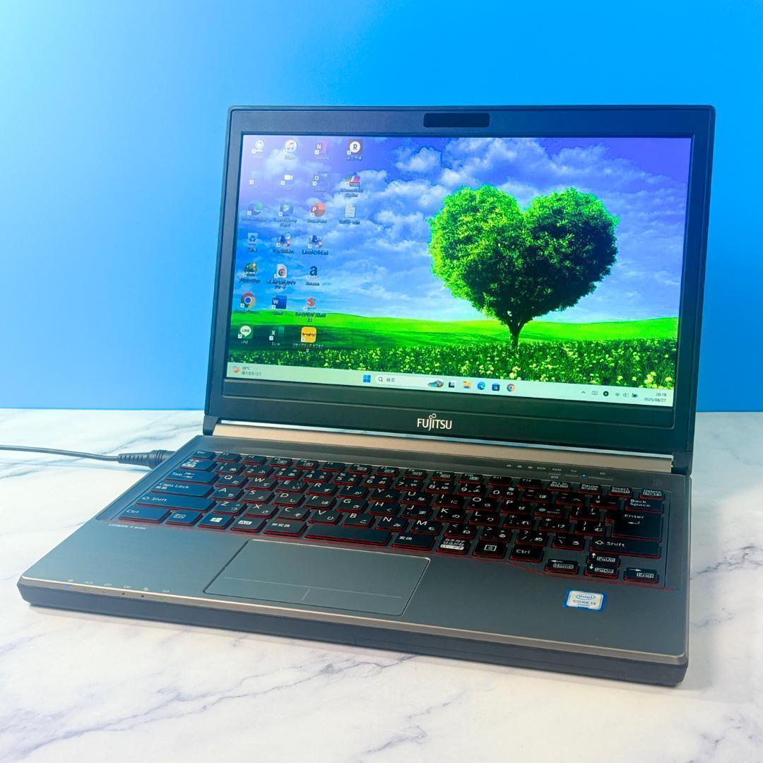 MSオフィス付！SSDで爆速！メモリ8G・Windows11・ノートパソコン