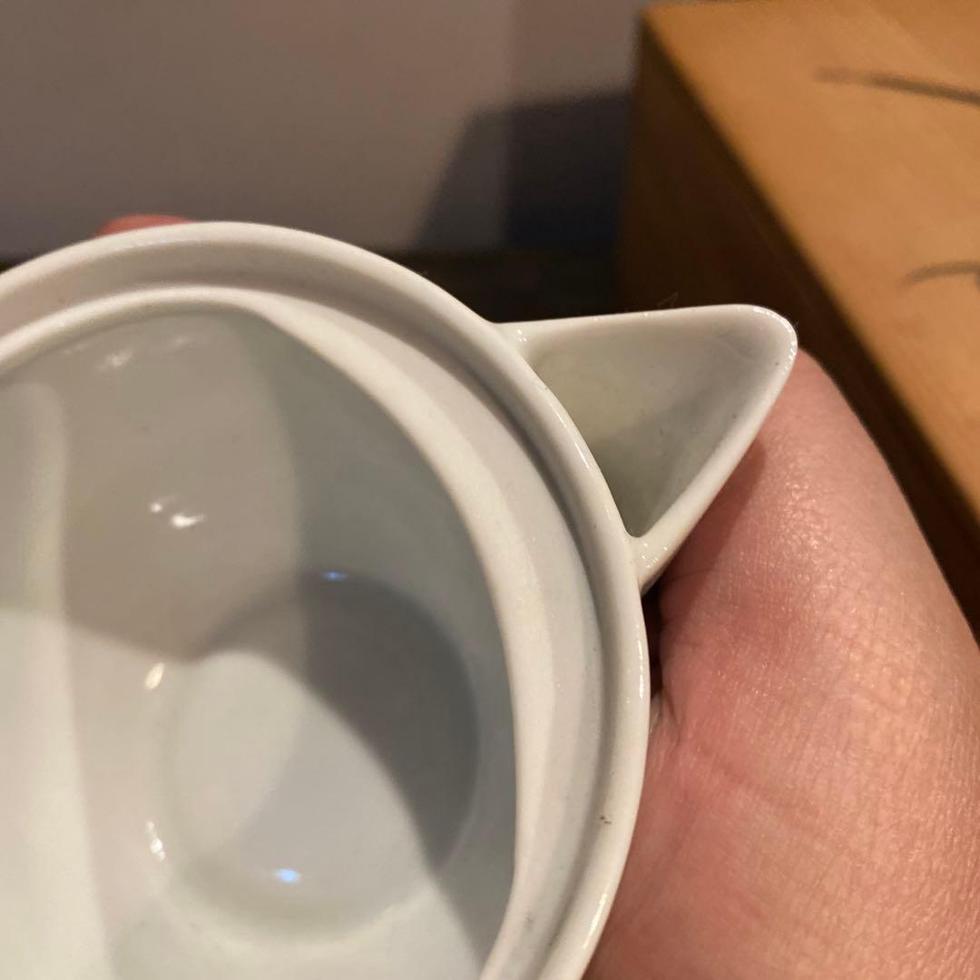 出石焼白磁陰刻花図煎茶器セット