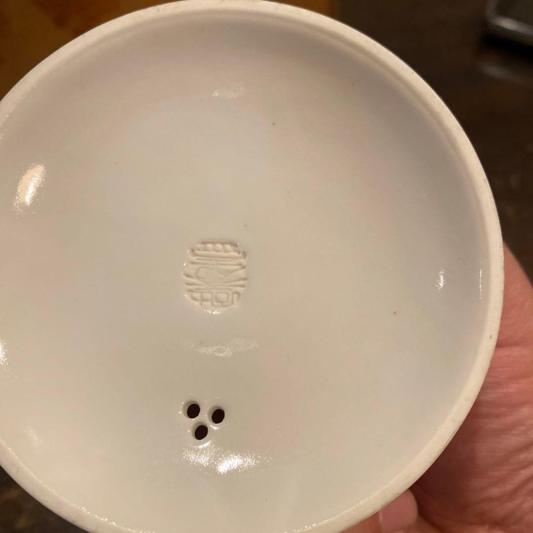 出石焼白磁陰刻花図煎茶器セット