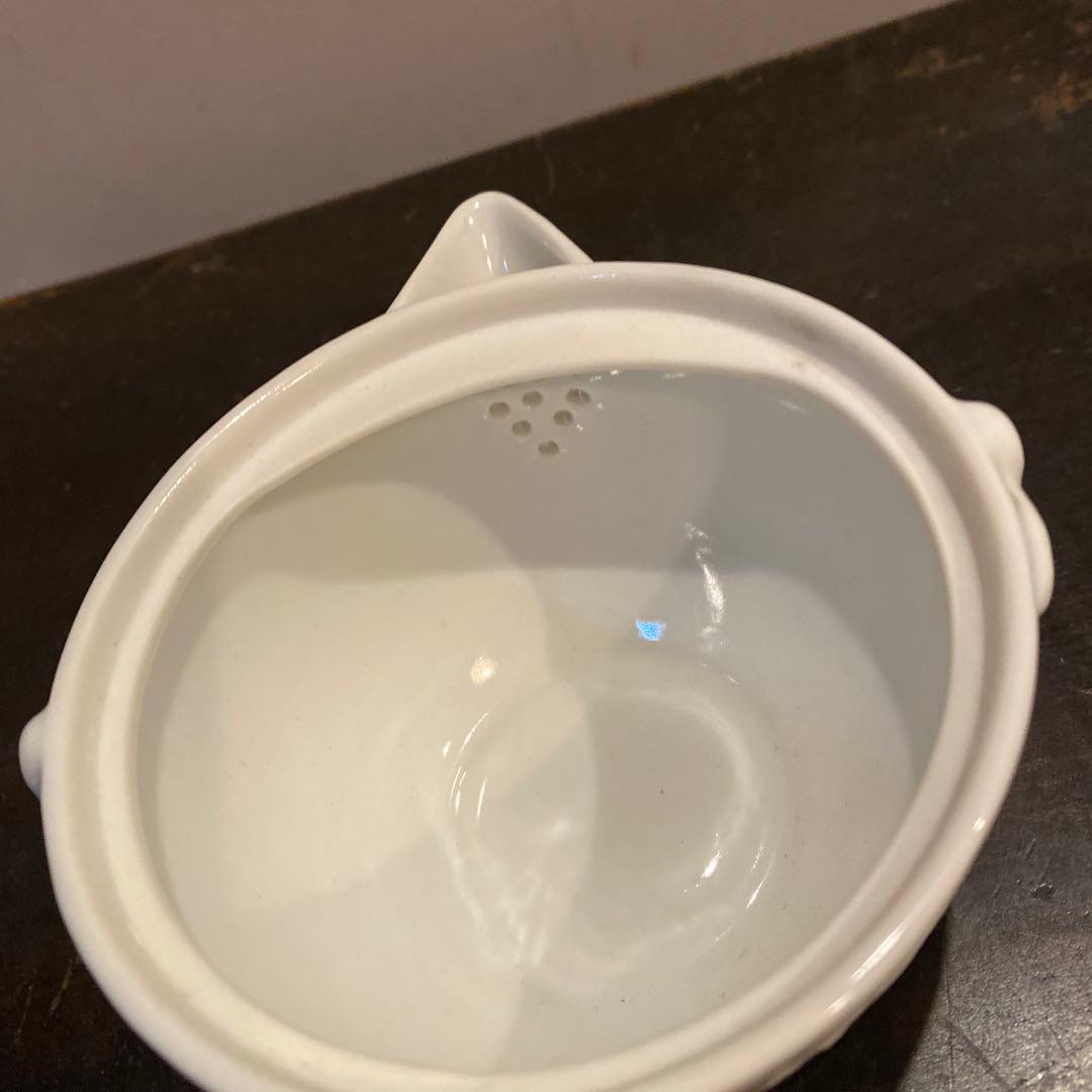出石焼白磁陰刻花図煎茶器セット