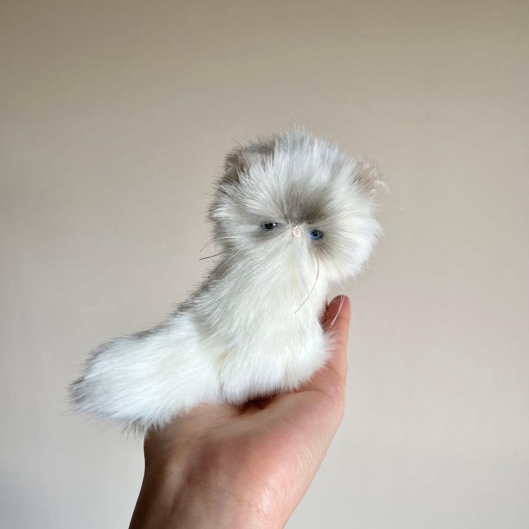 ぺろん　猫　ハンドメイド　ぬいぐるみ　作家　アートドール　テディベア　320b