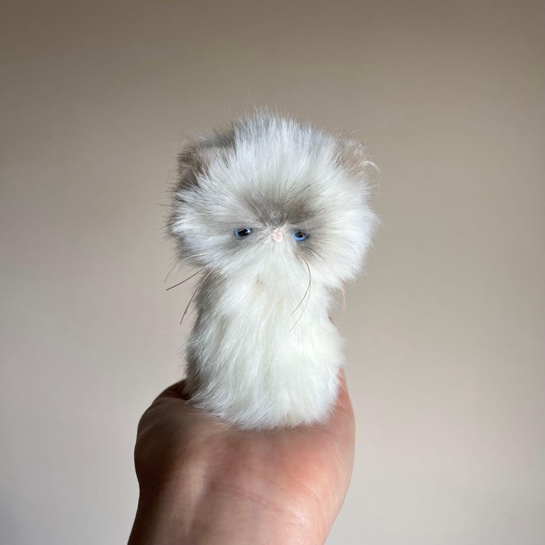 ぺろん　猫　ハンドメイド　ぬいぐるみ　作家　アートドール　テディベア　320b