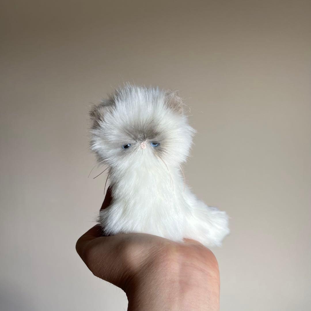 ぺろん　猫　ハンドメイド　ぬいぐるみ　作家　アートドール　テディベア　320b