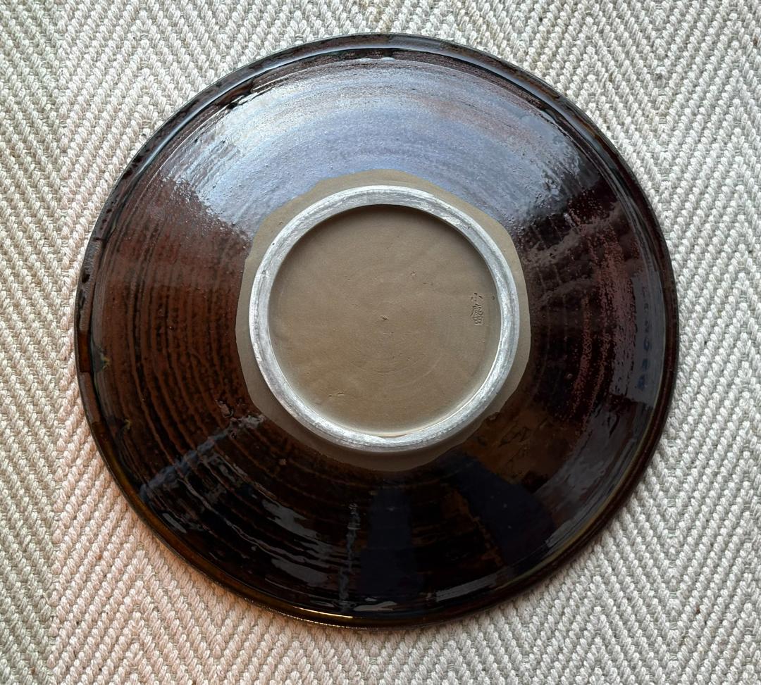 小鹿田焼　大皿　直径34.5センチ 未使用。