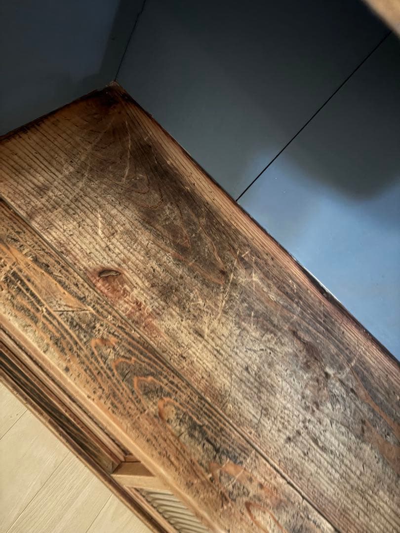 ヴィンテージ 古材　食器棚　コレクション棚　キャビネット