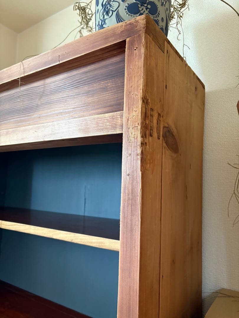 ヴィンテージ 古材　食器棚　コレクション棚　キャビネット