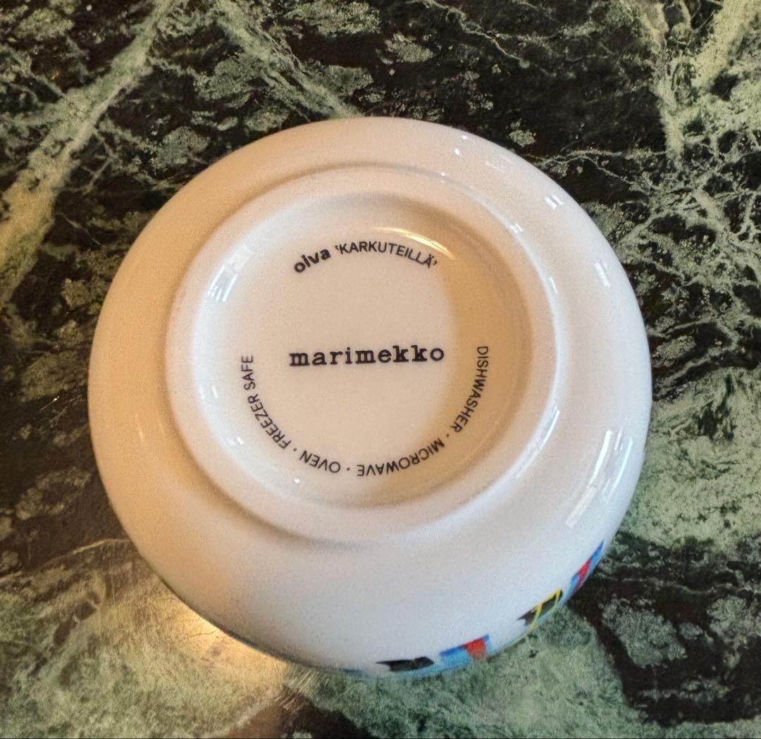 【廃盤】マリメッコKARKUTEILLA キッズ食器セット　動物柄